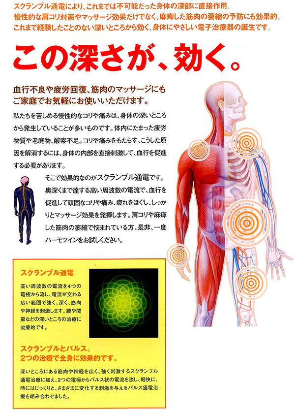 血行不良や疲労回復、筋肉のマッサージにもご家庭でお気軽にお使いいただけます。