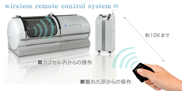 酸素カプセル　リモコン操作