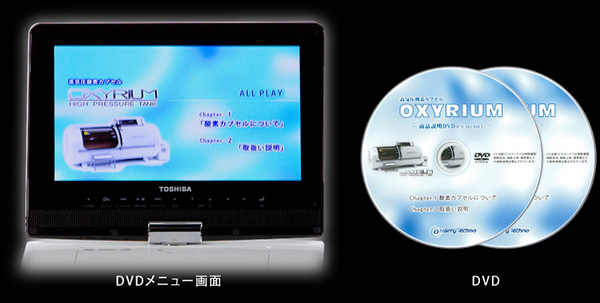 DVDメニュー画面と付属DVD