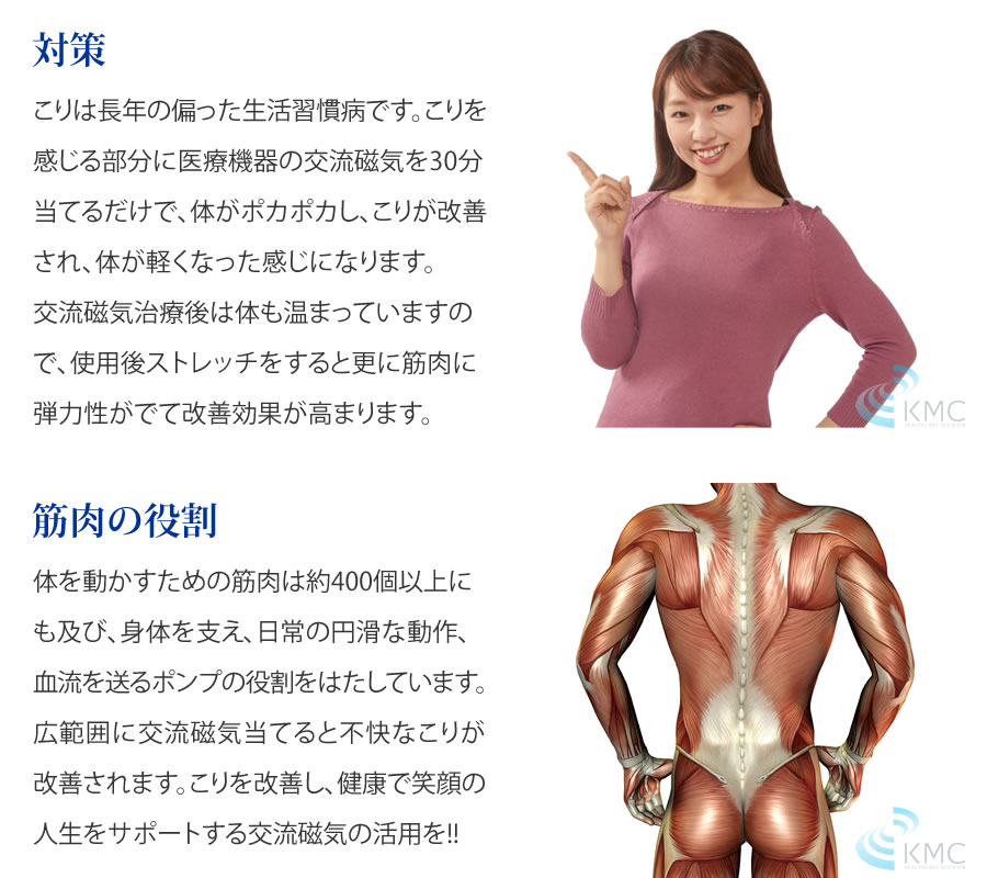 こりの対策。筋肉の役割