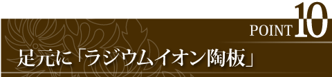 足元に「ラジウムイオン陶板」