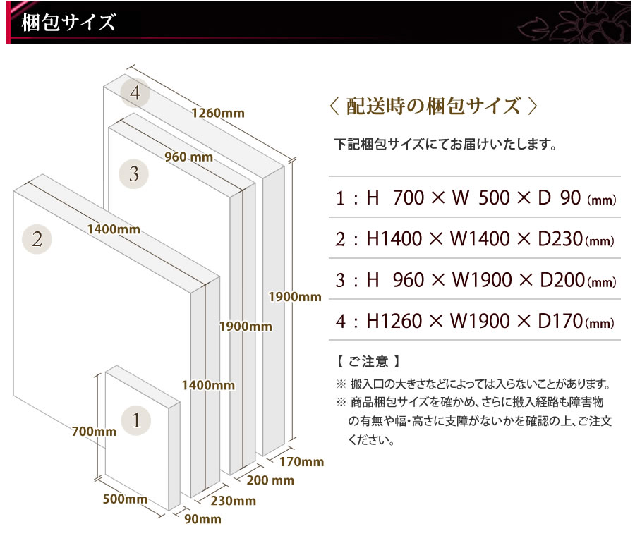 〈 配送時の梱包サイズ 〉