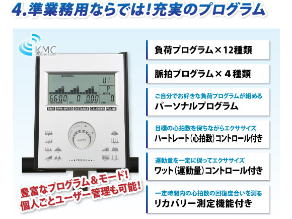 4.準業務用ならでは！充実のプログラム